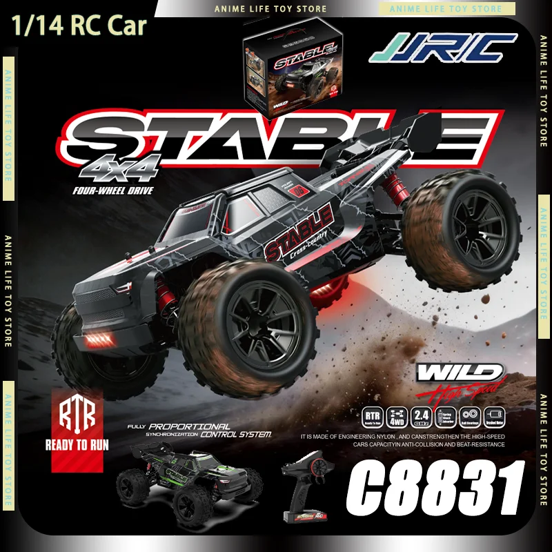 

JJRC 1/14 RC Car C8831 Full Scale 4WD Off Road Monster Truck High Speed Professional All Terrain Climbing Drift Vehicle Boy Gift