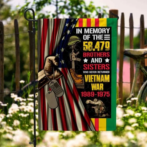 In Memory of the 58479 Brothers and Sisters Vietnam Who Never Graden Flag XXH LLP LLX uui