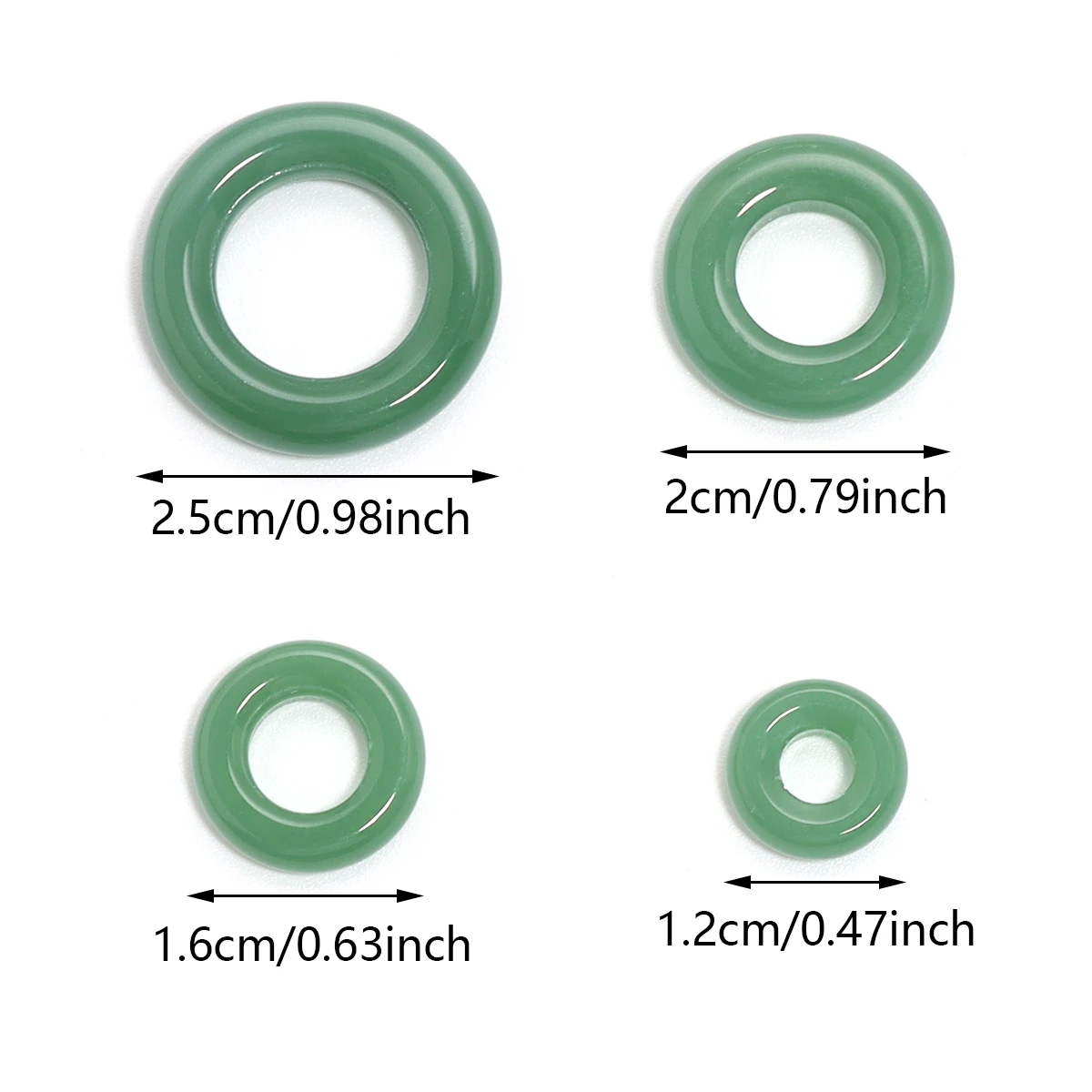 10pcs/lot High Quality Imitation Jade Lampwork Ring Colorful Glass Ring For Women Girls Jewelry Making DIY Ring  Accessories