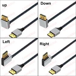 1M Nylon Braided 1.2V 4K60Hz 4K#144Hz 90 Degree DP Displayport Up/Down/Left/Right Angle Video Audio Cable For Laptop PC Xbox S