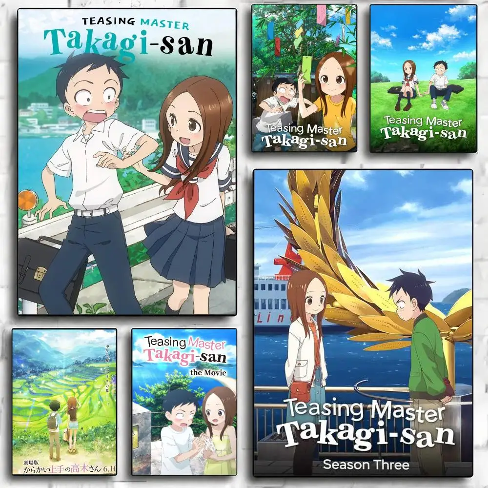 anime T-Teasing Master Takagi-san-N Painting Calligraphy Nature Inspired Artwork for Living Room  Home Decoration