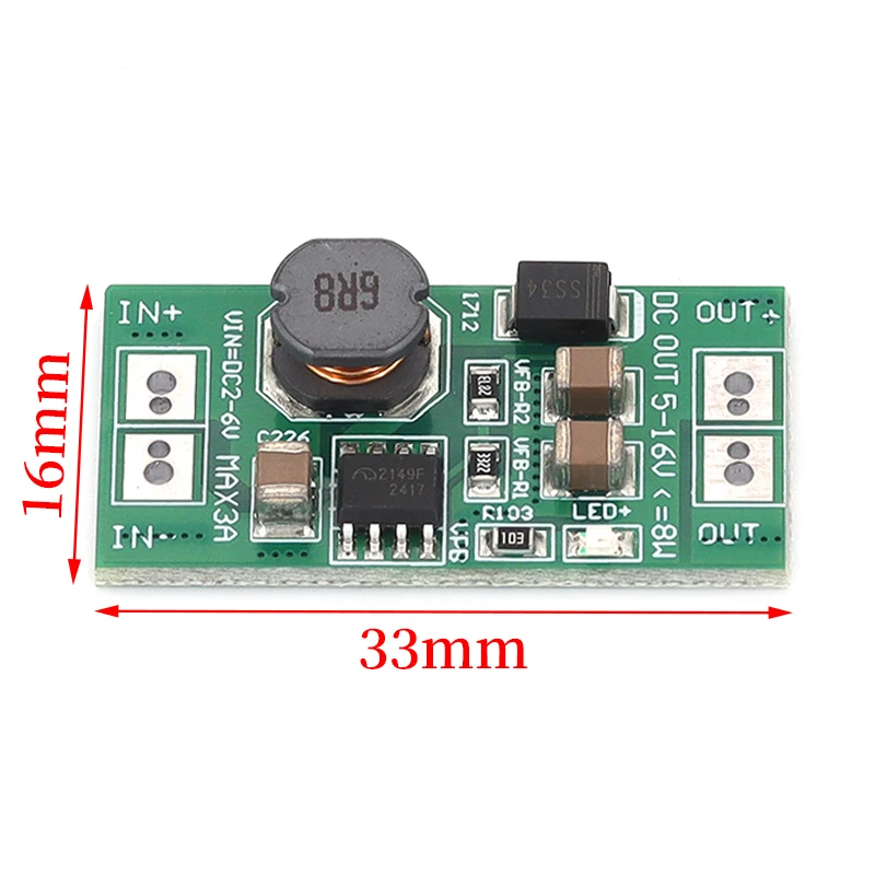 1/5/10Pcs Low voltage high-power boost and stabilization module 8W input DC 5V-12V USB pad to DC version output DC 9V