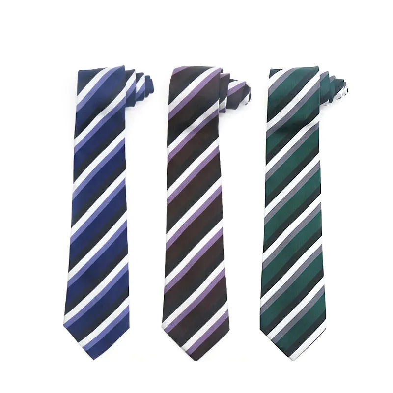 

HUISHI Strip Necktie New Fashion Men's Striped Design High Quality Silk Tie For Men Business Wedding Neck Ties 8CM Shirts Neck