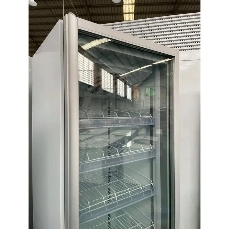 custom.Commercial Single-Temperature Compressor Cooling LED Lit Energy Efficient Upright Beverage Display Refrigerator Coole