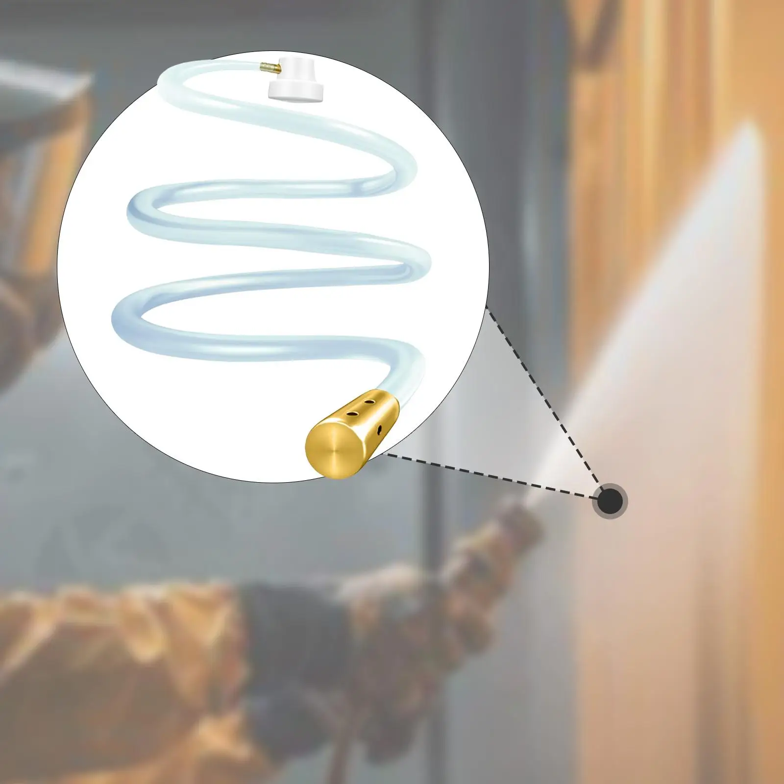 페인트 공급용 에어로졸 연장 노즐 호스 유체 필름 보호