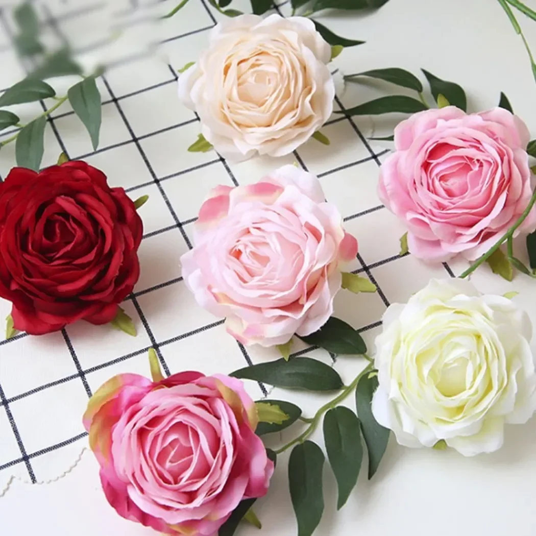 Rose High-Grade Artificial Flower Fake Flower Wedding Flower Wall Background DIY Bouquet Garland Gift Accessories