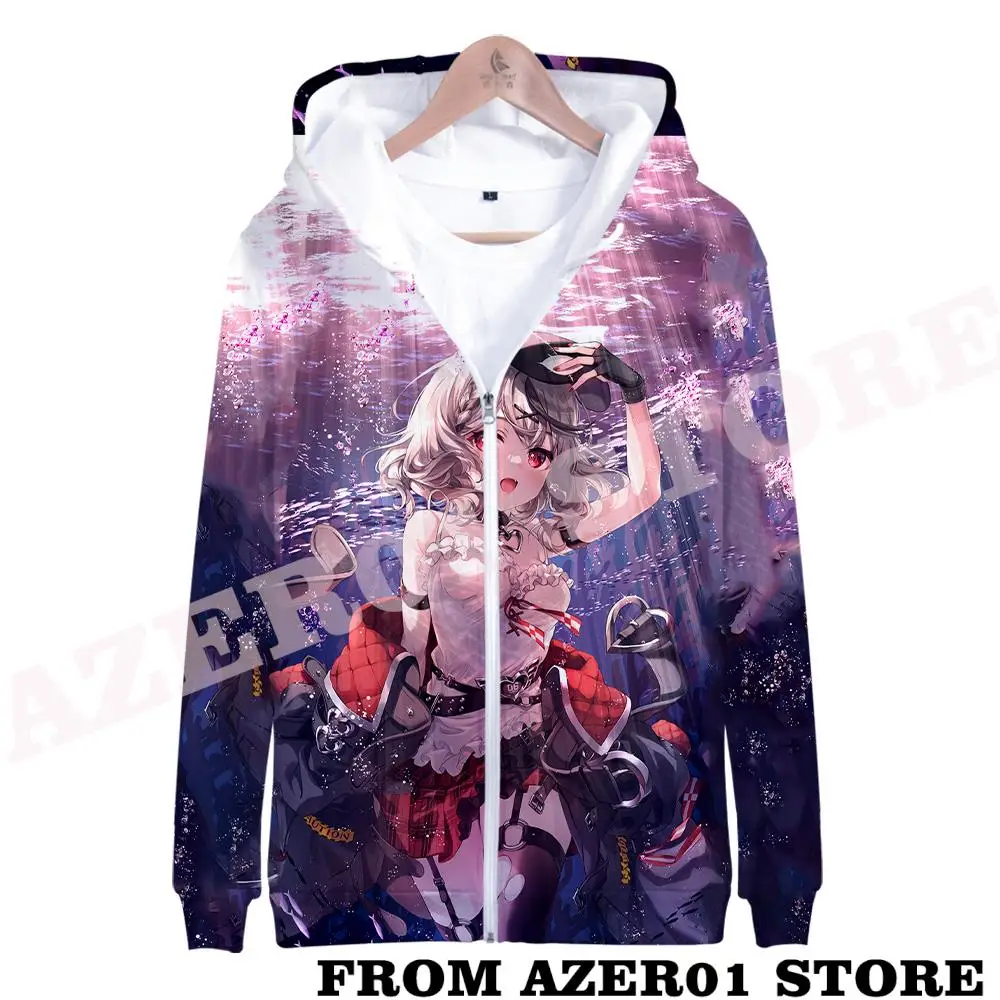 HOLOLIVE VTuber SakamataChloe Sakamata SKMT968 Merch Zipper Hoodies Autumn Winter Men/Women Streetwear Zip Hooded Sweatshirt