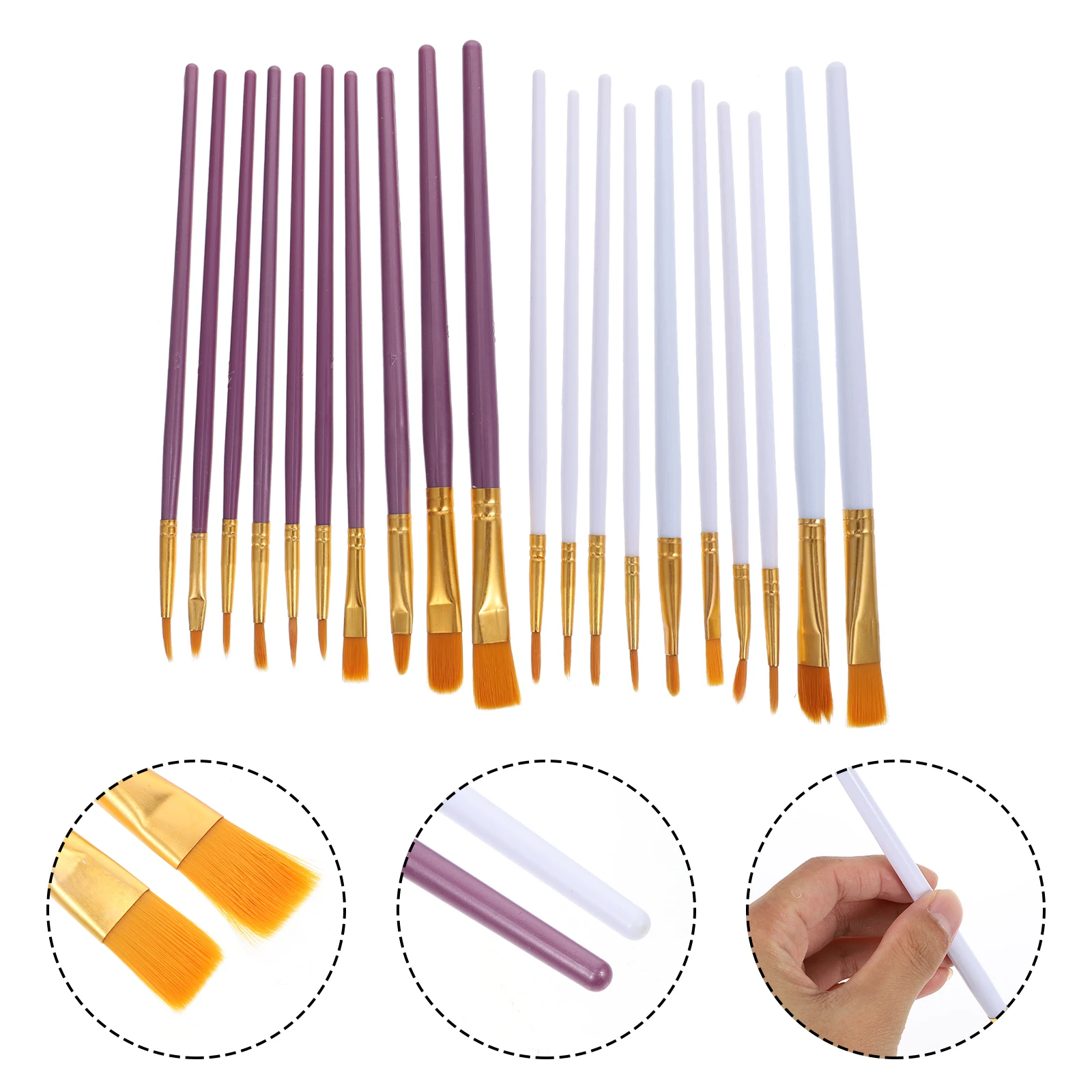 

20 Pcs Art Brushes Oil Watercolor Painting Tools Drawing Multi-function Plastic Student DIY Craft Students