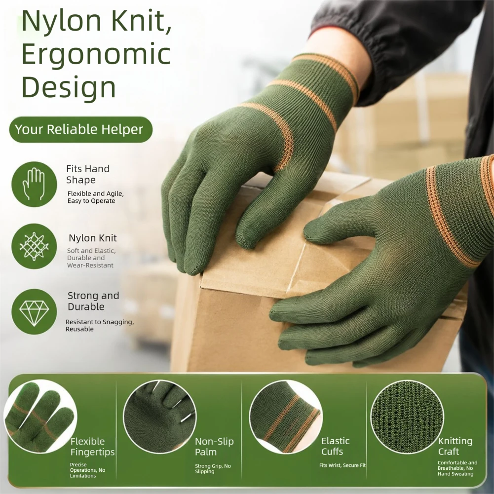 10 Pairs Non-Slip Work Gloves Of Gardening Gloves,Stab-Proof Wear-Resistant Unisex Garden Gloves Cactus Rose Planting Tool