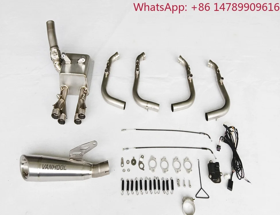 High Quality Titanium Performance Motorcycle Valve Exhaust Pipe Parts for 1000cc Supersport Bike, Aftermarket Racing Escape