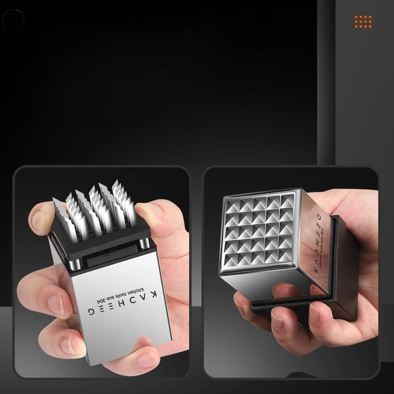 Stainless Steel Steak Tenderizer Needle Household Accessories Modern Kitchen Tools Double-sided Meat Hammer Creative Meat Hammer