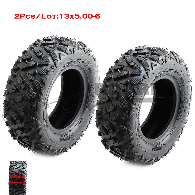 2Pcs/Lot New 13x5.00-6 Tire Inch Tubeless  For ATV QUAD Bike Gokart Scooter Mini Dirt  Lawn Mower Motorcycle