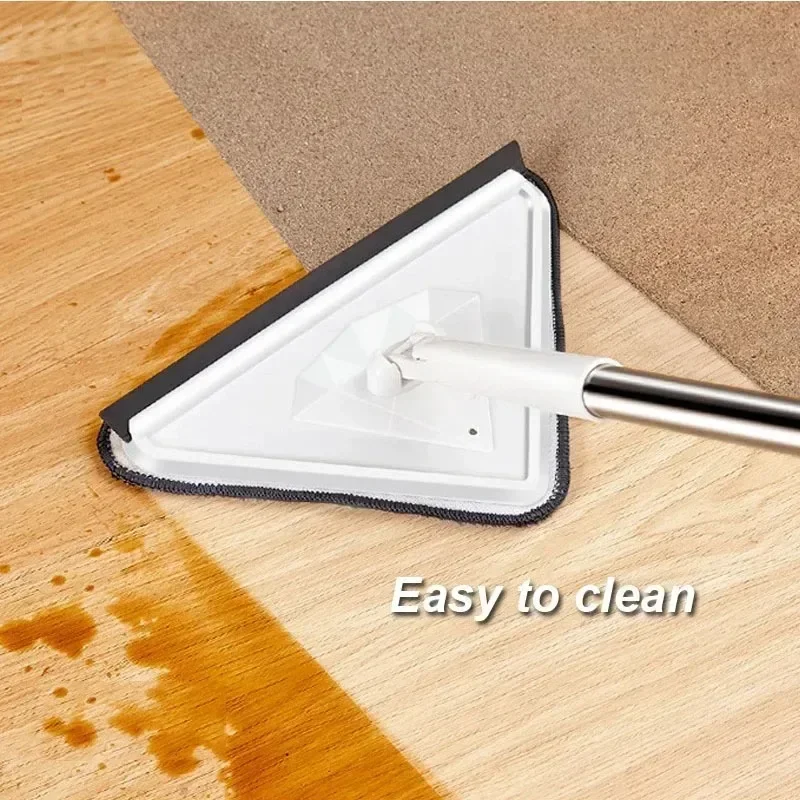 Triangle Mop Wall Mop with Long Handle 20 Inch Multifunctional 360 Rotatable Adjustable Cleaning Mop Wet Dry Triangular Mop