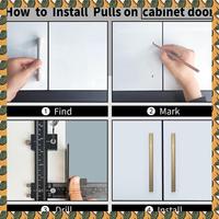 Cabinet Hardware Jig, Aluminum Alloy Cabinet Handle Jig With Point Wood Drils Bits, Cabinet Jig For Handles And Pulls