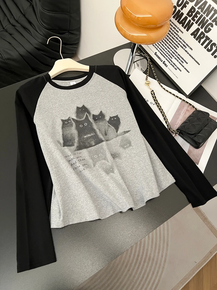 

plus Size Women's Long Sve Cotton T-irt Korean Sle Commute Faion plus Size Inner Wear Slimming Base irt