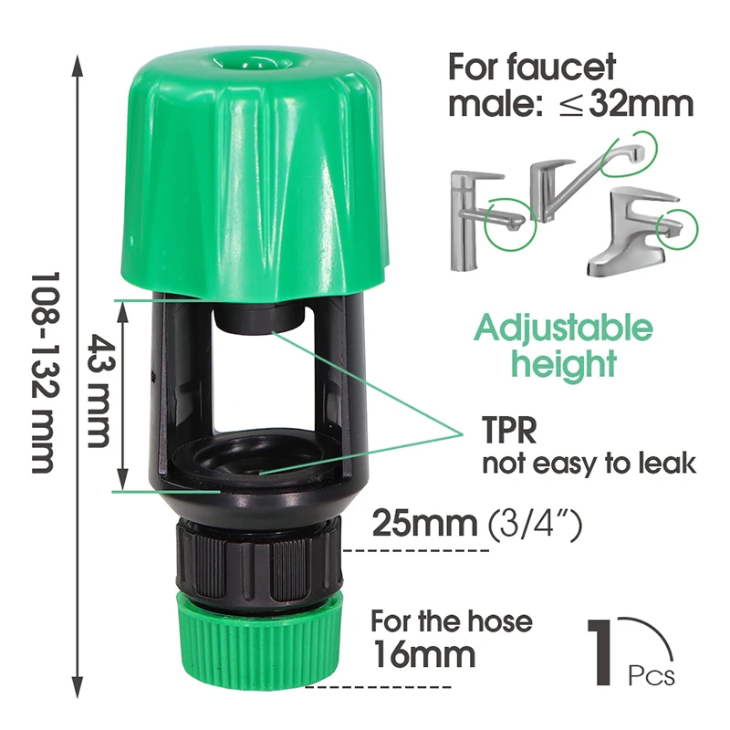 Uniwersalny wąż ogrodowy Adapter do kranu Wielofunkcyjne złącze Bateria kuchenna Adapter do kranu Łazienka Narzędzia ogrodowe