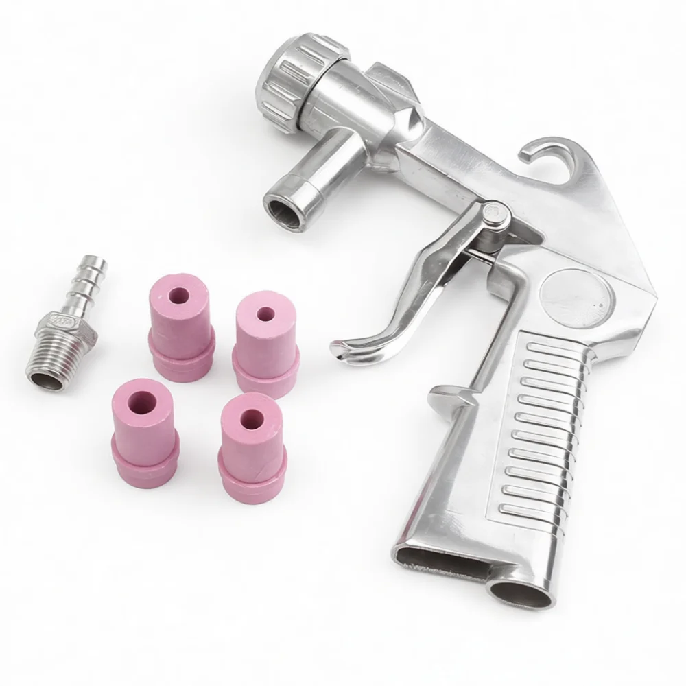 Pneumatic Sand Blasting Kit Versatile Abrasive Blaster Tool For Automotive Restoration Surface Repair Ceramic Nozzles