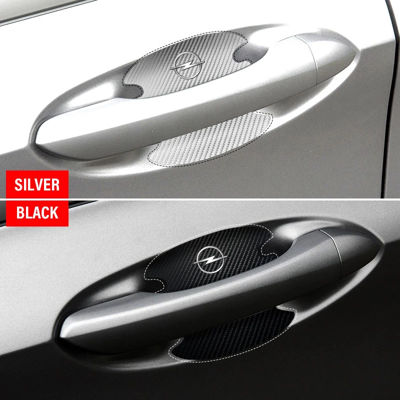 4Pcs Car Door Bowl Anti-scratch Sticker Handle Protection Sticker For Opel Insignia Astra Antara Meriva Zafira H G Corsa