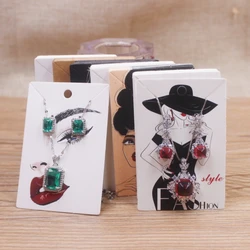 Hot selling 50 pieces of multi style jewelry set card 6x9cm necklace earrings pendant set card