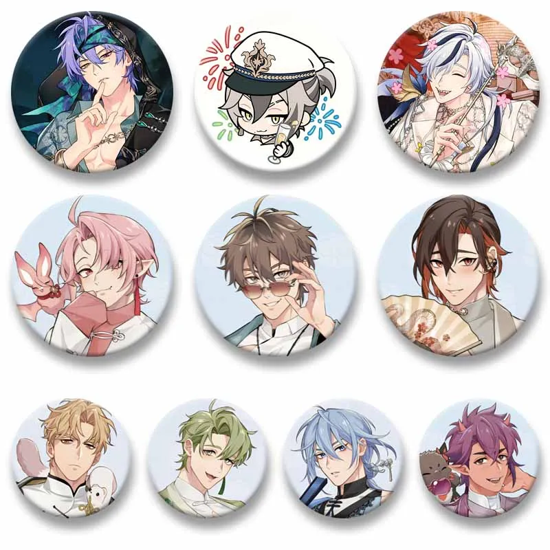 

Cool Cartoon Boy Soft Button Pins Quincy Garu Edmond Eiden Olivine Yakumo Kuya Brooch Anime Game NU Badges Bag Clothes Jewlery
