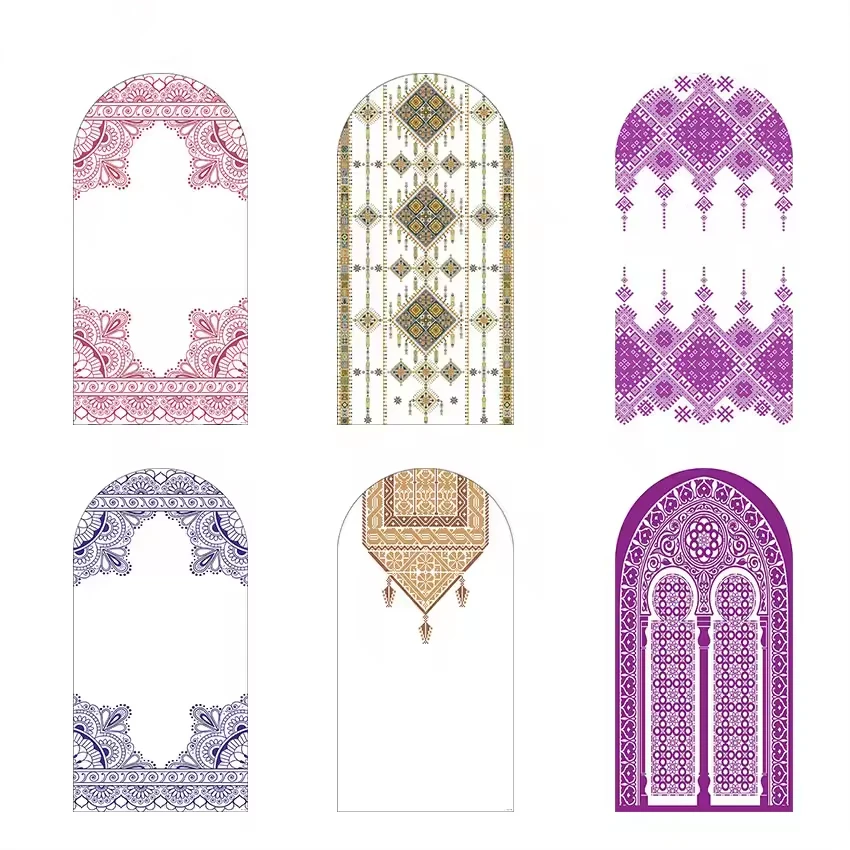 

LS Custom 2-Sided Pakistan Embroidery Pattern Wedding Birthday Party Baby Shower Covers Chiara Arch Decor Backdrop Photo