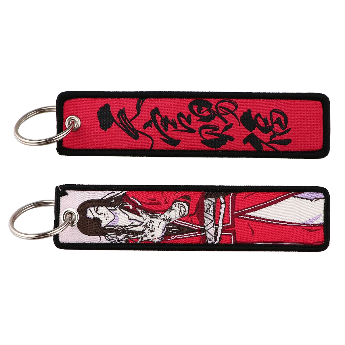 Anime Tian Guan Ci Fu Xie Lian Hua Cheng Keychain for Motorcycles Embroidery Key Fobs Holder Key Rings Key Tag Accessories