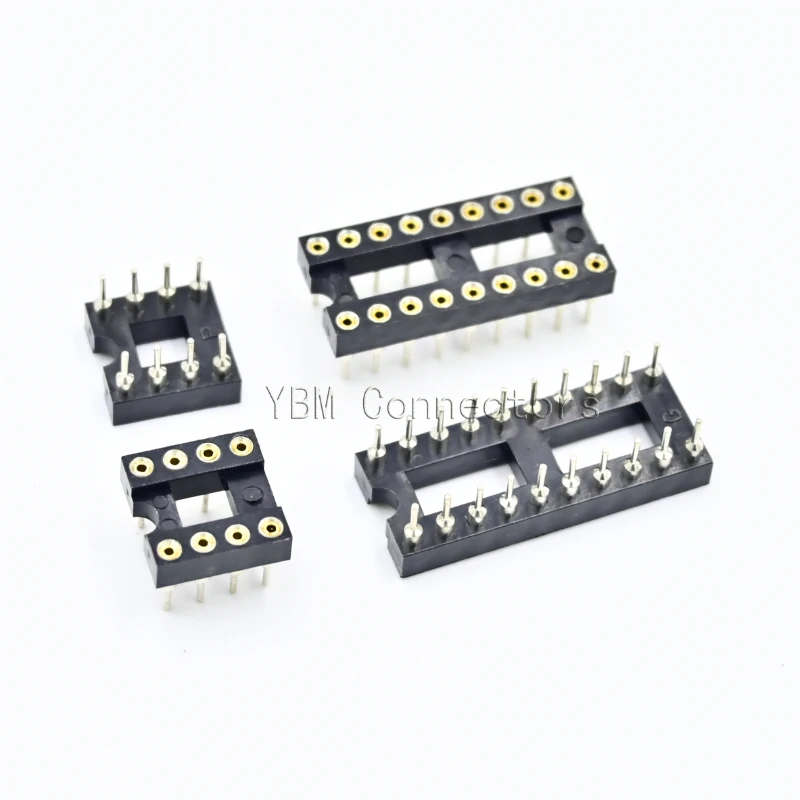 10PCS Round Hole IC Socket Connector Integrated Circuit Socket DIP8 DIP14 DIP16 DIP18 DIP20 DIP28 DIP40 Sockets