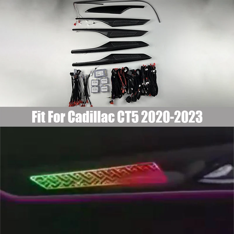 

Декоративная панель в стиле 26 ламп, внешняя фотография, подходящая для Cadillac CT5 2020-2023, внешняя фотография, управление рулевым колесом