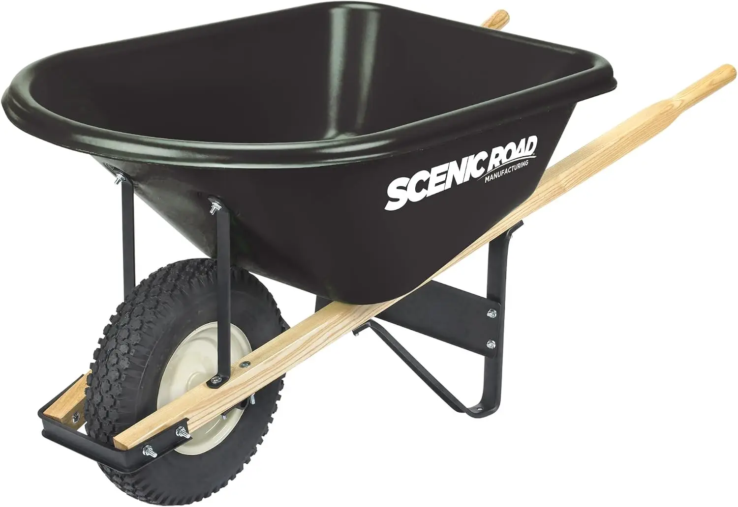 6 Cubic Foot 400 Pound Knobby Tire Wheelbarrow