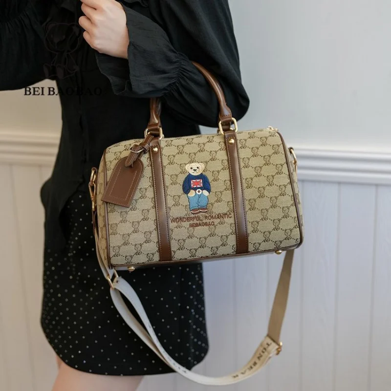 

Classic Elegant Women's Messenger Bag Genuine Leather Crossbody Shoulder Handbag Luxury Designer Ladies Top Handle