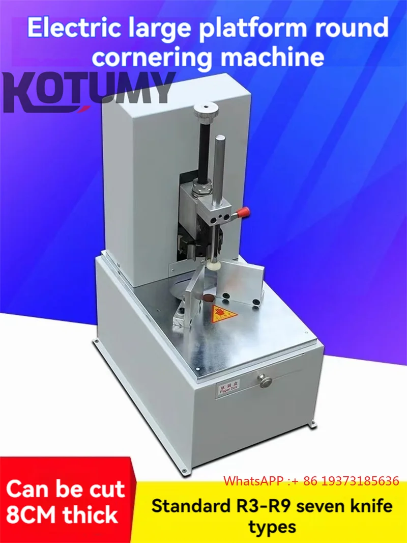 220V Electric Corner Rounder Machine Fillet Paper Cutter Machine Round Corner Machine R3-R9 Knife Paper Trimmer Speed 1400r/Min