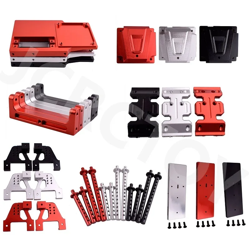 RC Assemble Left & Right Beam Metal ESC/Caster Mount Battery Tray Body Plate Chassis For 1/10 RGT ROCK CRUISER 86100 Upgrade Part