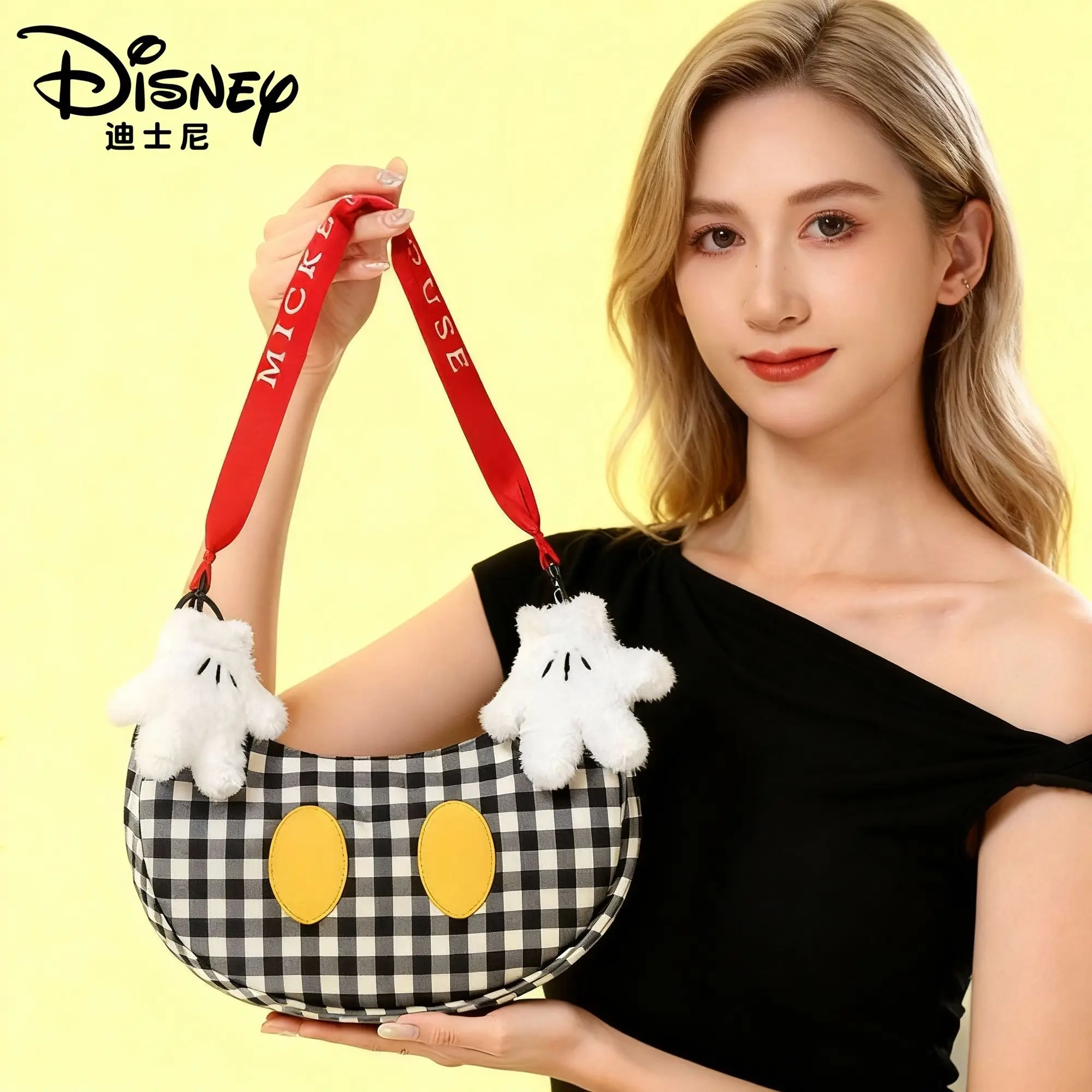 

Disney Fashion Cartoon Mickey Handheld Shoulder Bag Women's Fashion Versatile Light Luxury Premium Underarm Bag