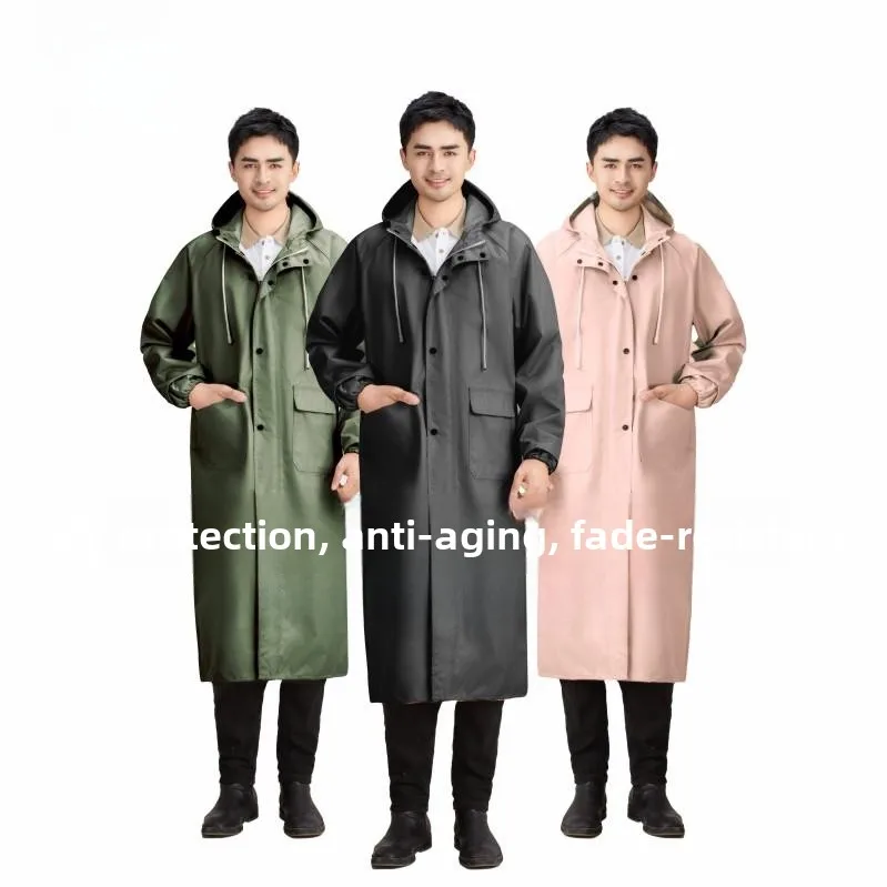 

Утолщенный цельный дождевик 3531: Длинный, полноразмерный, водонепроницаемый, с защитой от УФ-лучей, для поездок на работу и походов, интегрированная дождевая одежда для взрослых