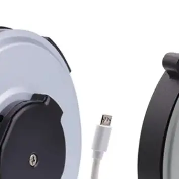 White 2 Core 0.75mm² Auto Retractable Power Cord Reel 1.8M Extension Cable For Outdoor Camping And Industrial Electrical Equipme