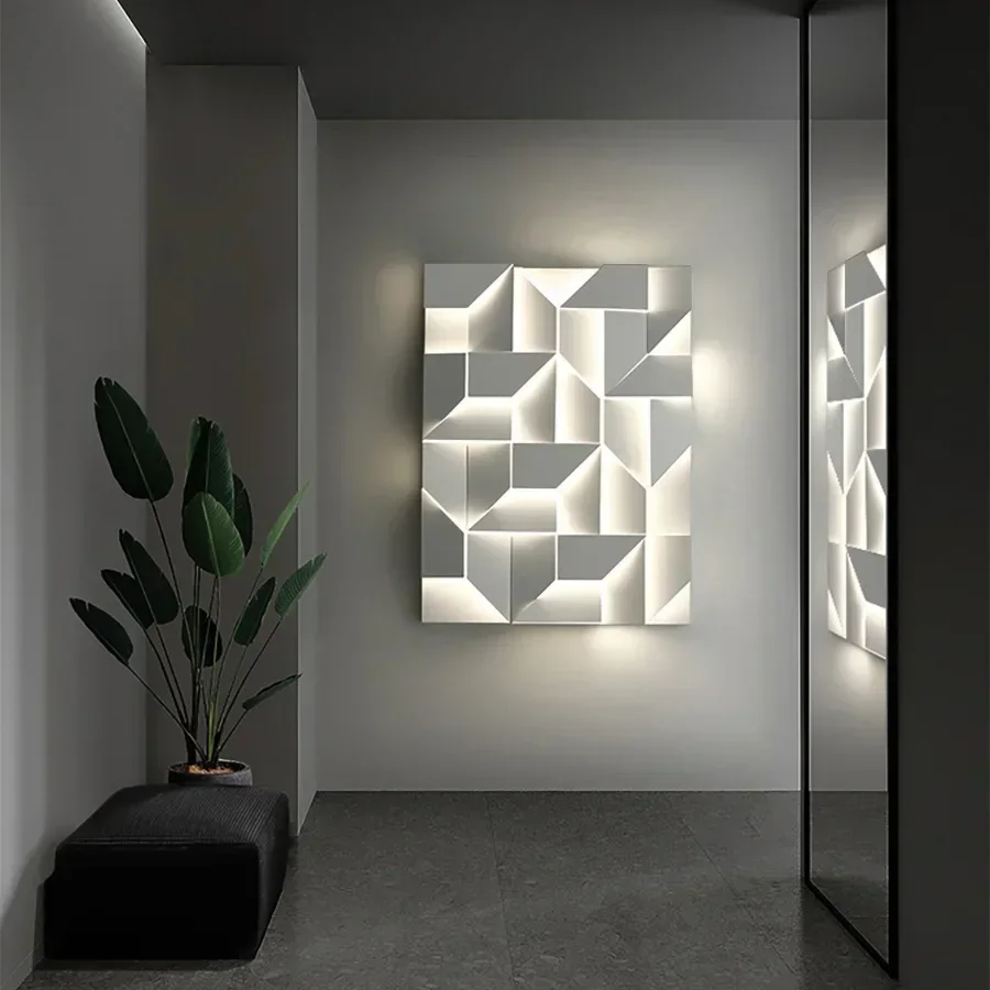 Imagem -02 - Modelo 3d Led Sconce Lâmpadas Home Indoor Wall Lights Sala de Estar Quarto e Sala de Jantar Decoração Corão Luzes Criatividade