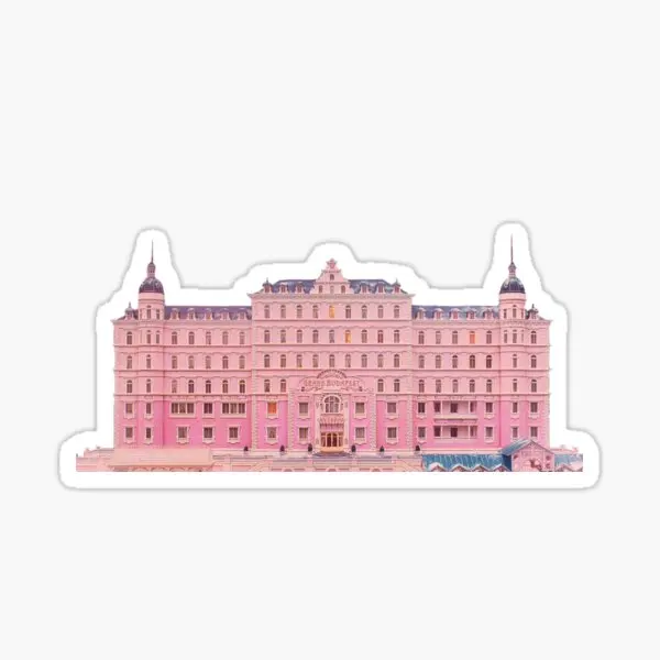 The Grand Budapest Hotel  5PCS Stickers for Background Stickers Living Room Funny Print Bumper Wall Kid Car Home Anime Art Cute