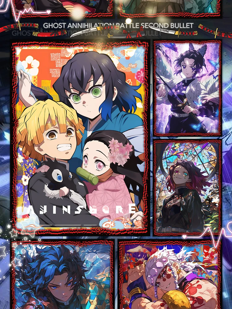 „Demon Slayer: trzecia” karta kolekcjonerska B5” japońskie anime Kimetsu No Yaiba pudełko wzmacniające karty Tcg zabawki hobby prezenty