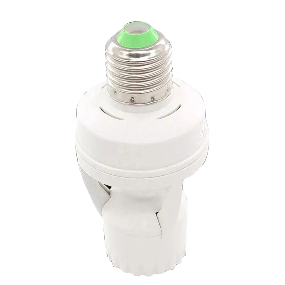 E27 Motion Detector Lamp Socket PIR Sensor Garages Adjustable Sensitivity Built-in PIR Sensor Easy Installation