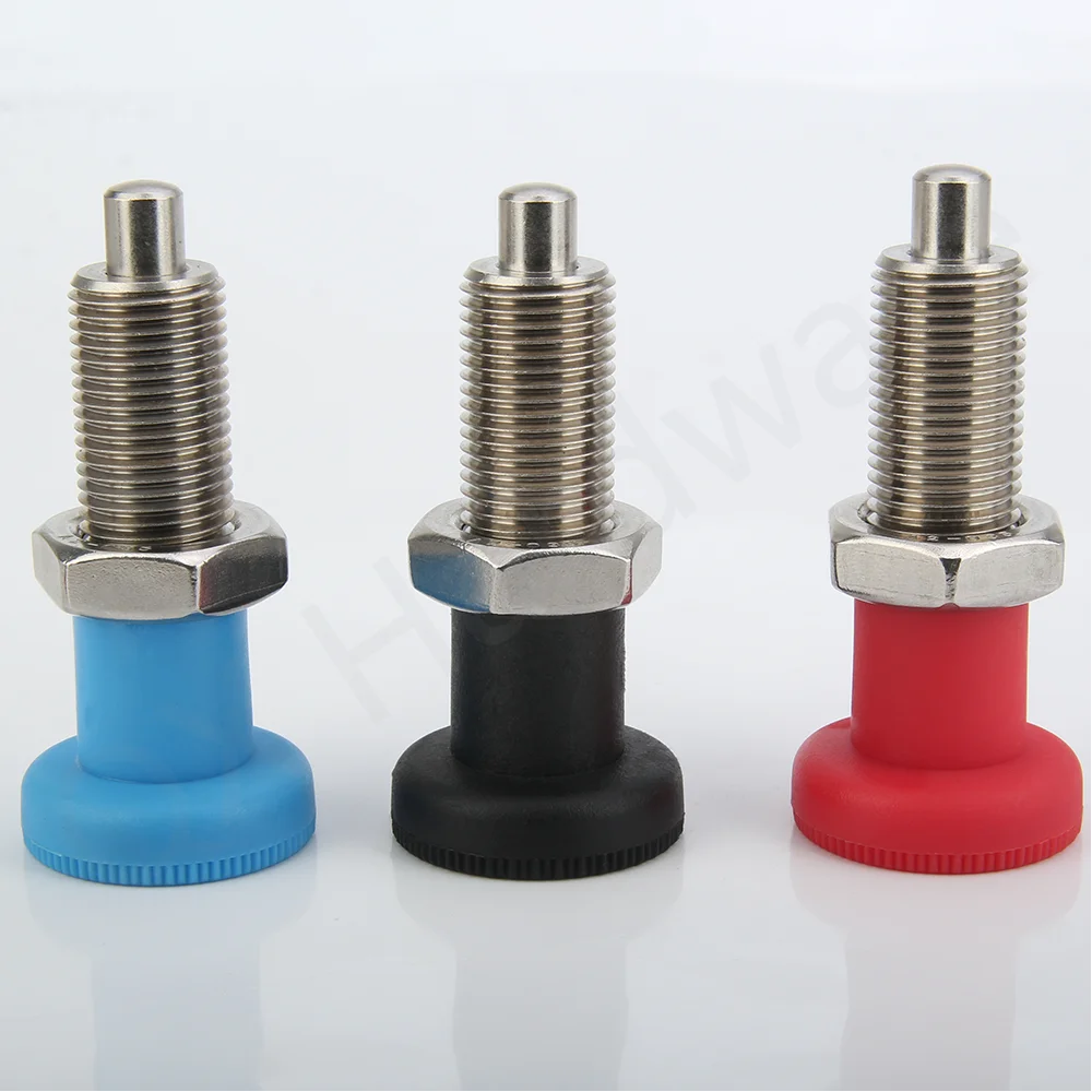 QX219 High Quality Index Plunger Carbon Steel Stainless Steel Return Type  Spring Screw Lock Pin M10 M12 M16 M20