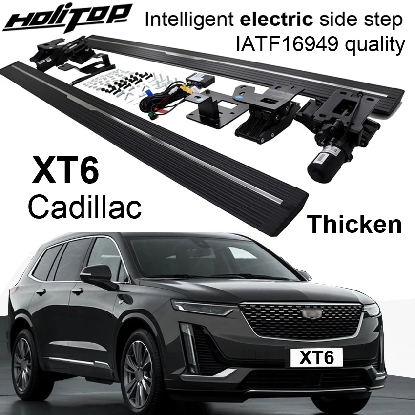 Car electric side step nerf bar running board for Cadillac XT6 2020-2024 ,Intelligent scalable pedals,durable motor,waterproof