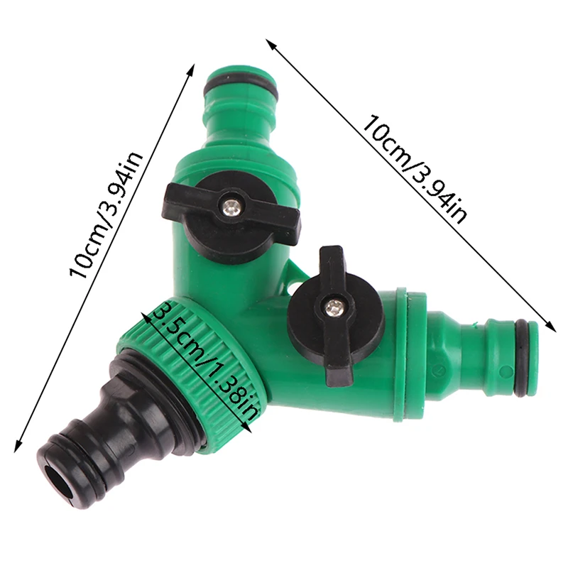 1Pc 1/2" Garden Irrigation Y-shaped Plastic Water Splitter Female Thread 2-Way Water Valve Watering System Controller Switch