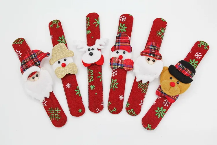 1/10Pcs Hot Sale Christmas Clap Circle Toys Hand Ring Ornaments Christmas Pop Circles Christmas Decorations Random Pattern view 4