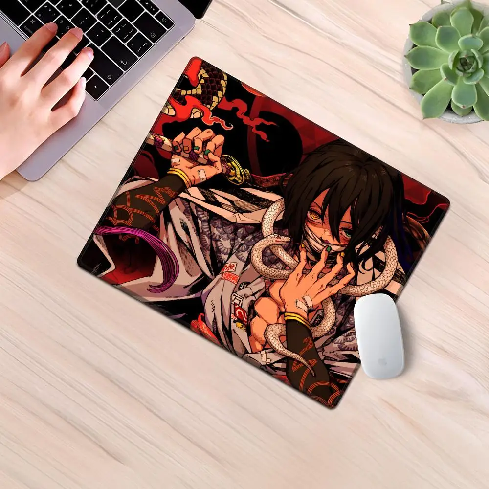 Iguro Obanai Mouse Pad Gaming Laptops Keyboard Mat Deskmat Pc Accessories Desk Protector Mousepad Gamer Mats Anime Mause Pads