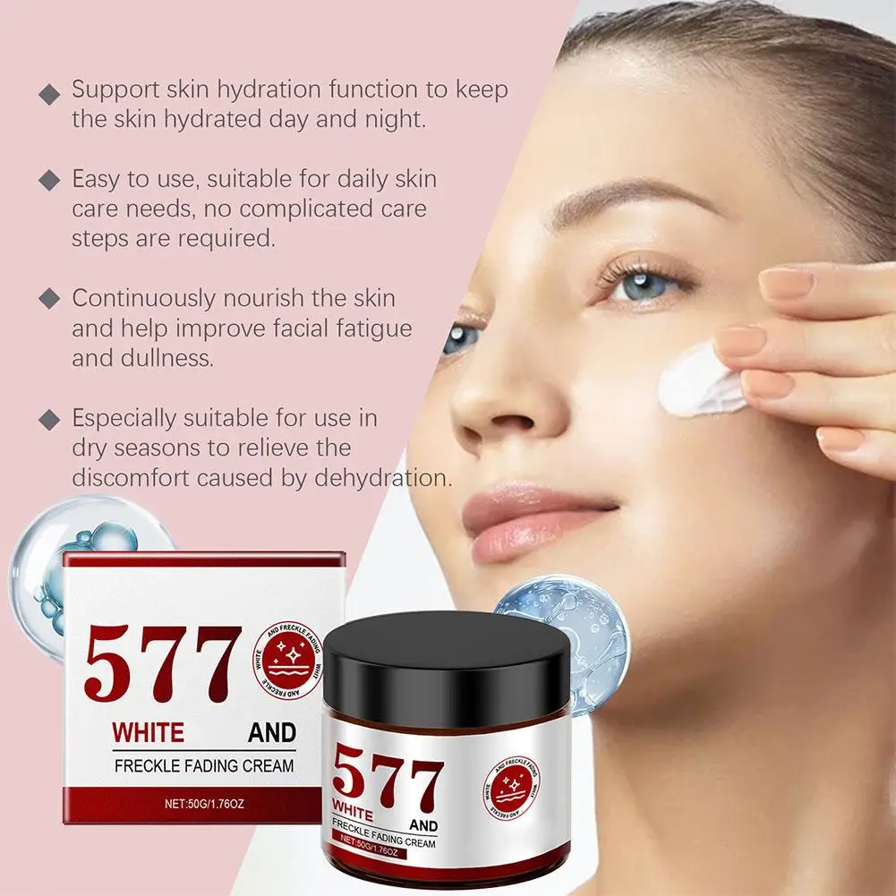 

577 Skin Cream 50g Whitening Spot Remover - Visibly Spot Rejuvenates Tone & Brightening Tightens & Correcting Skin O5M9