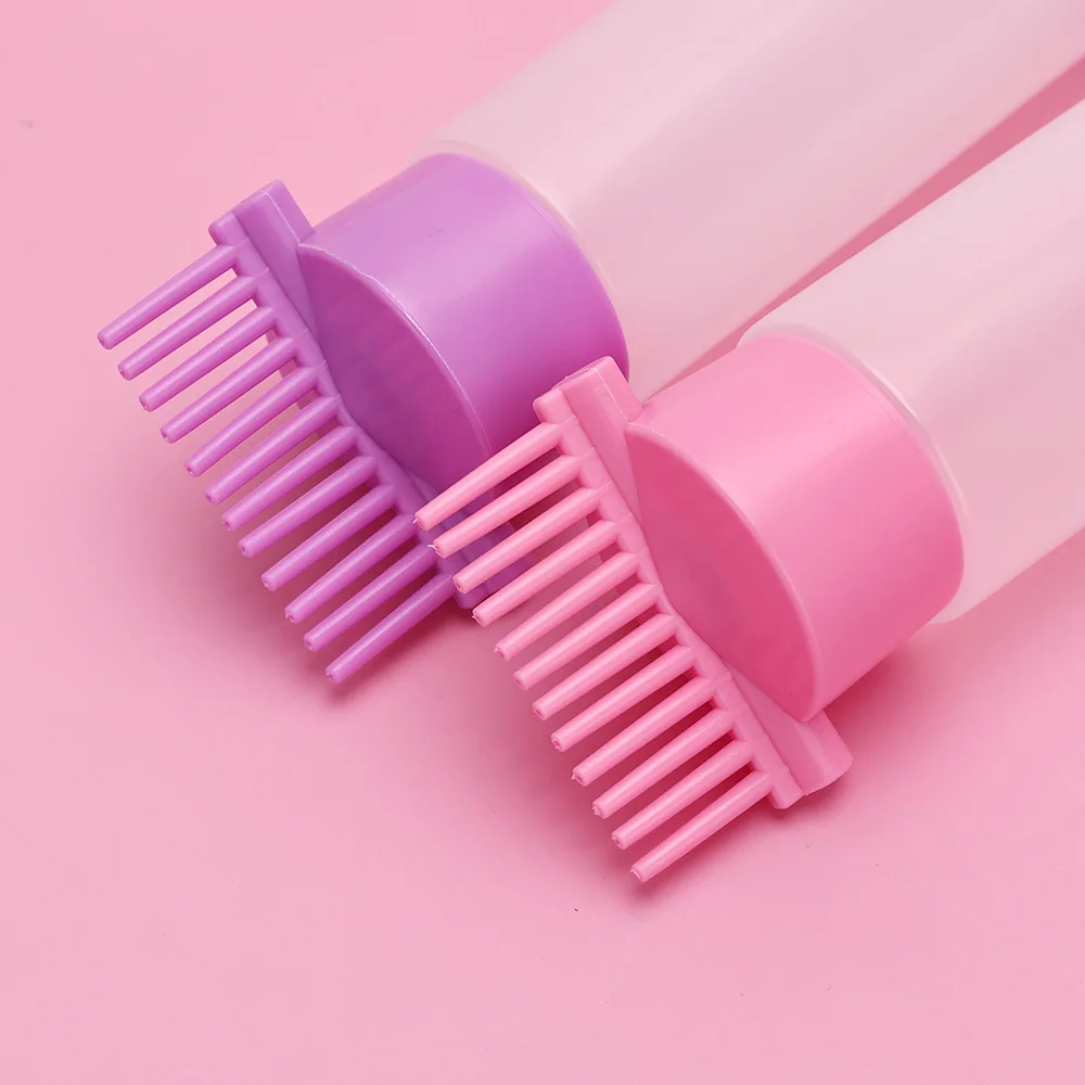 صالون الشعر الحصري زجاجة صبغ الشعر زجاجة قضيب الزيت متعدد الألوان البلاستيك العناية بفروة الرأس تصفيف الشعر صبغ أداة الملحقات