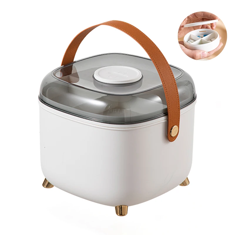 

Portable Medicine Storage Box Large Capacity Home First Aid Medical Kit Family Emergency Medicine Box with double-layer Drug