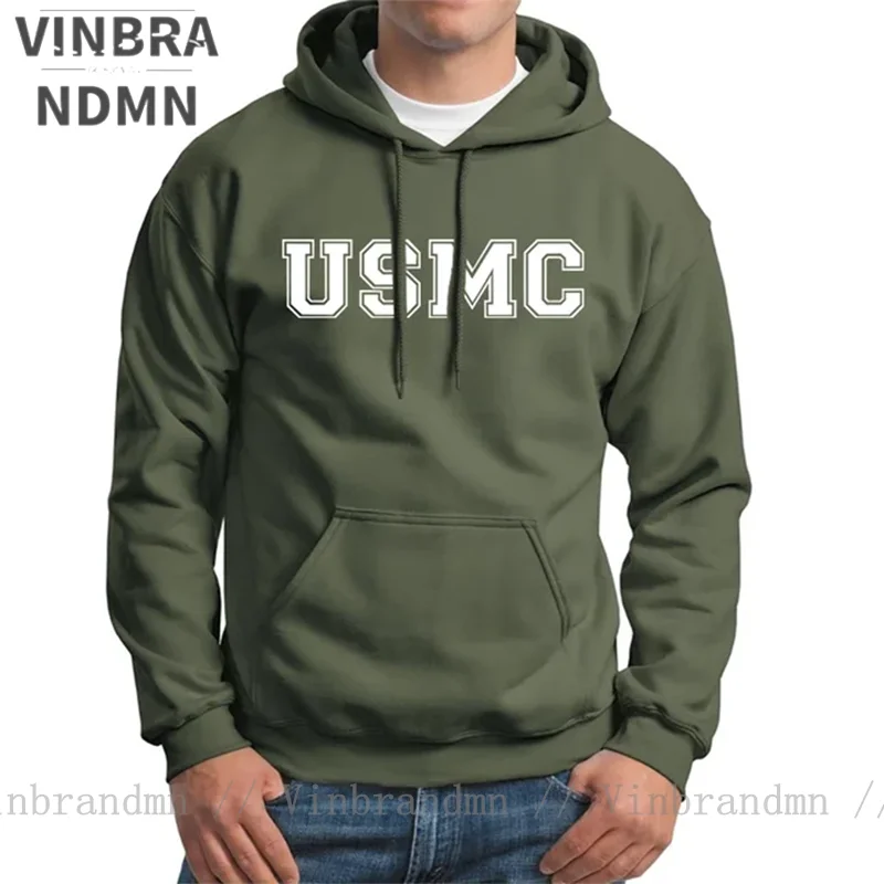 USMC Athletic Marines Hooded Sweatshirts In Military Green Hoodies US Army Marine Hoodie Fleece Pullover Sweaters Hoody Coats