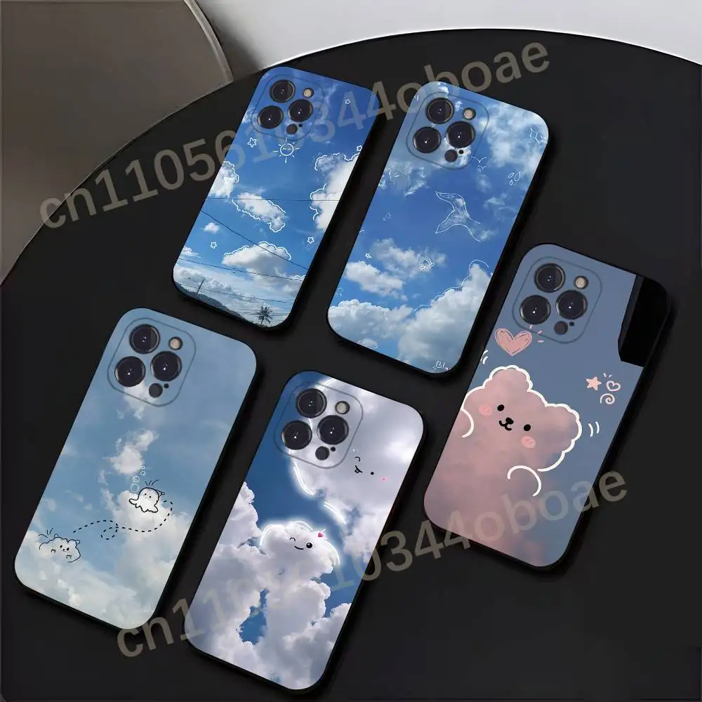 

Lines in the Sky Phone Case For iPhone 17,16,15,14,13,12,11,Pro,Max,Plus Soft Black Cover