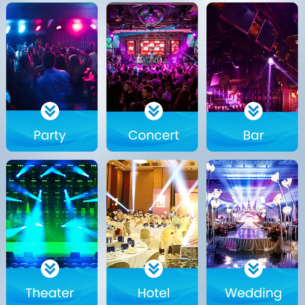 120 واط شعاع أضواء LED تتحرك رئيس 8 ألوان الأضواء 6-الأوجه بريزم DMX512 مع RDM DJ أضواء للمسرح لحفل زفاف الهالوين #6